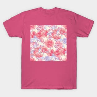 Purple Alcea Rosea T-Shirt